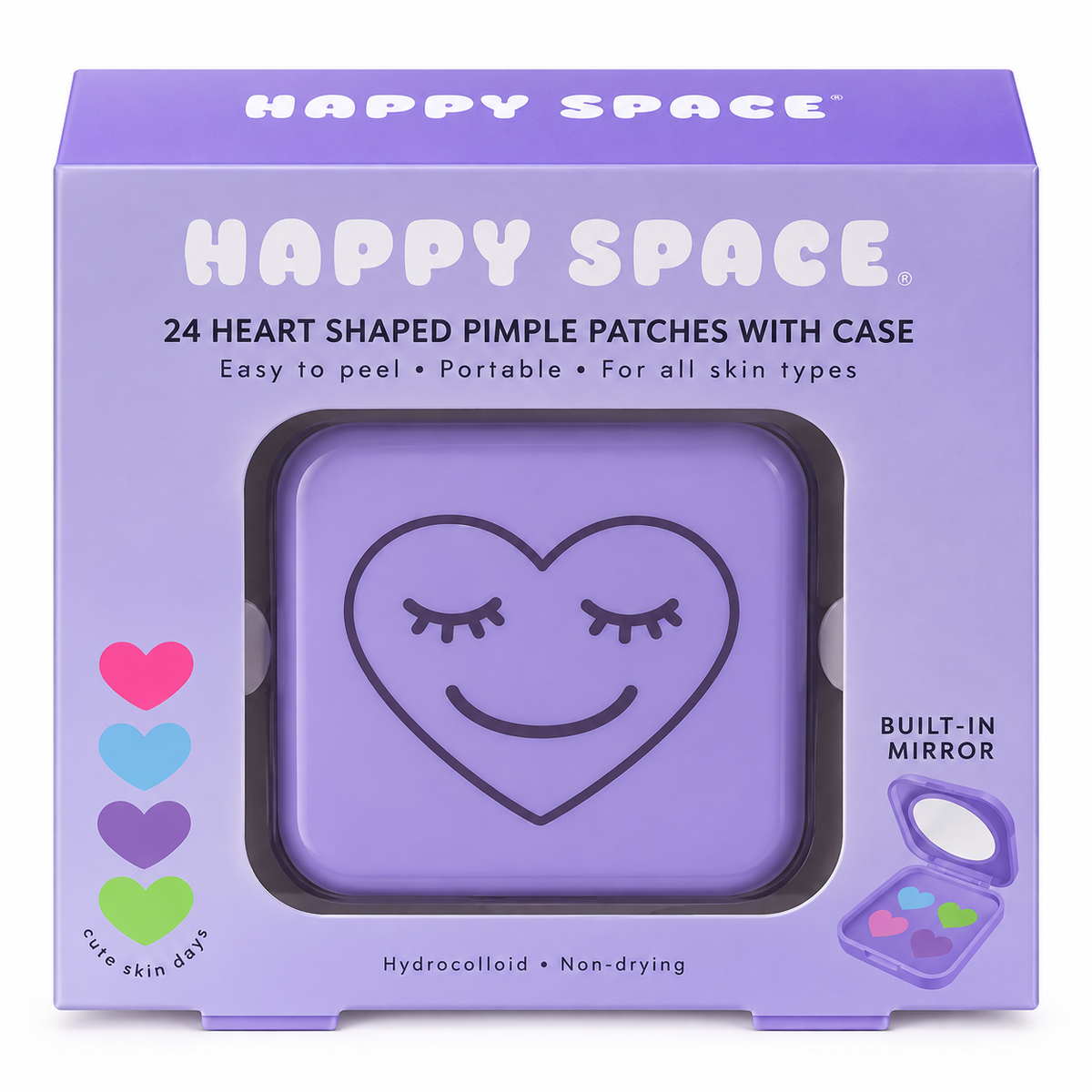 Happy Space™ Heart-Shaped Pimple Patches With Case