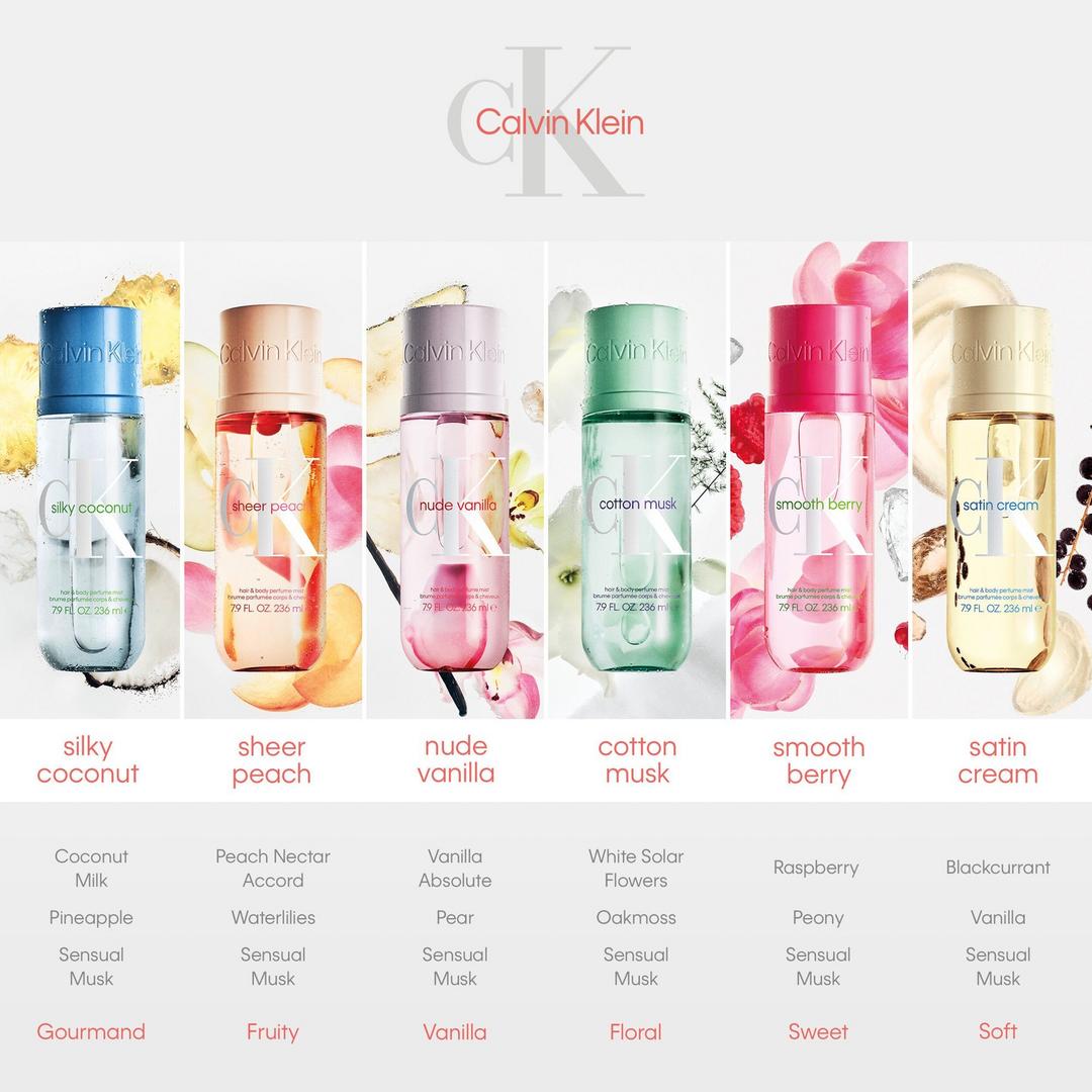 Calvin Klein Hair and Body Perfume Mist 4-Piece Layering Gift Set