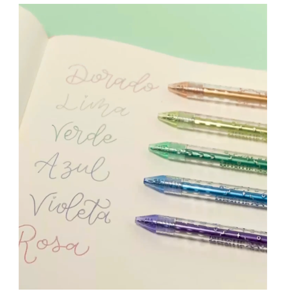 Metallic Roller Pens by Mooving x6