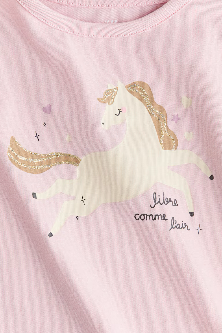 HM UNICORN PRINTED JERSEY TOP