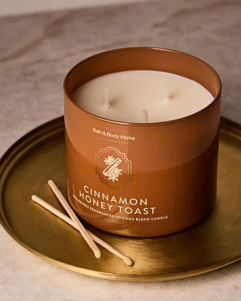 Cinnamon Honey Toast 3-Wick Candle | Bath & Body Works