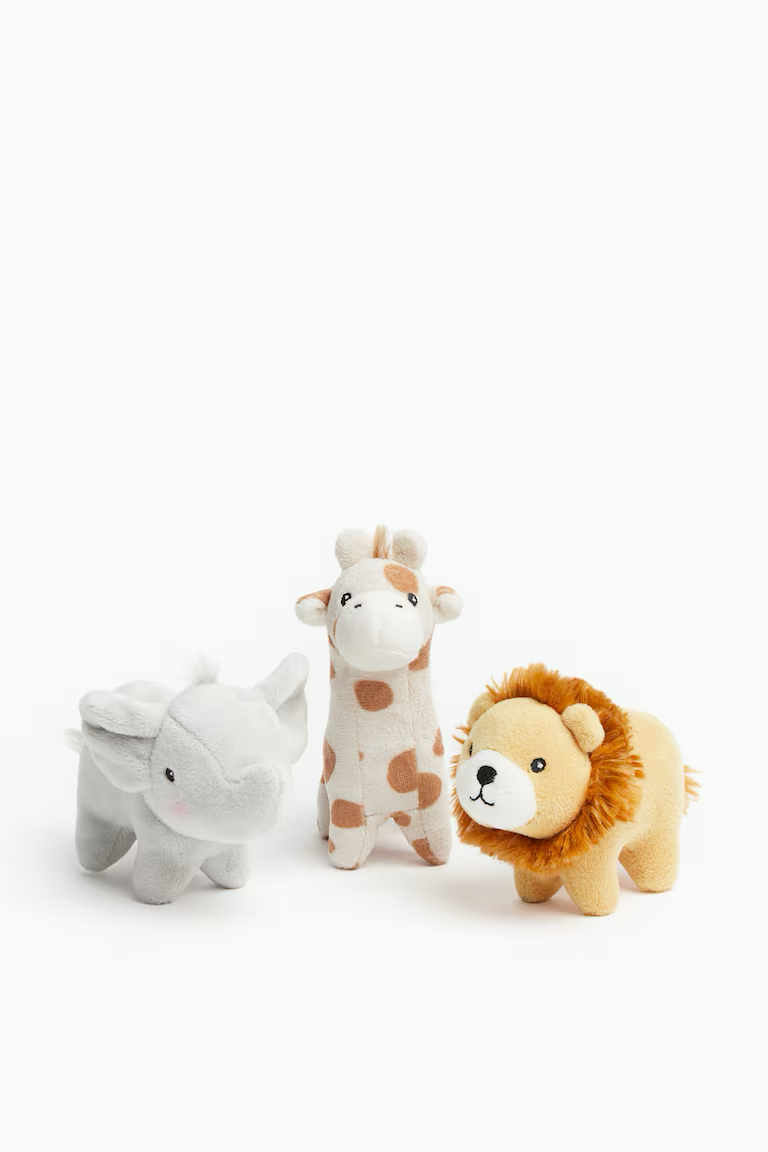 HM 3-PACK SOFT TOYS ANIMALS