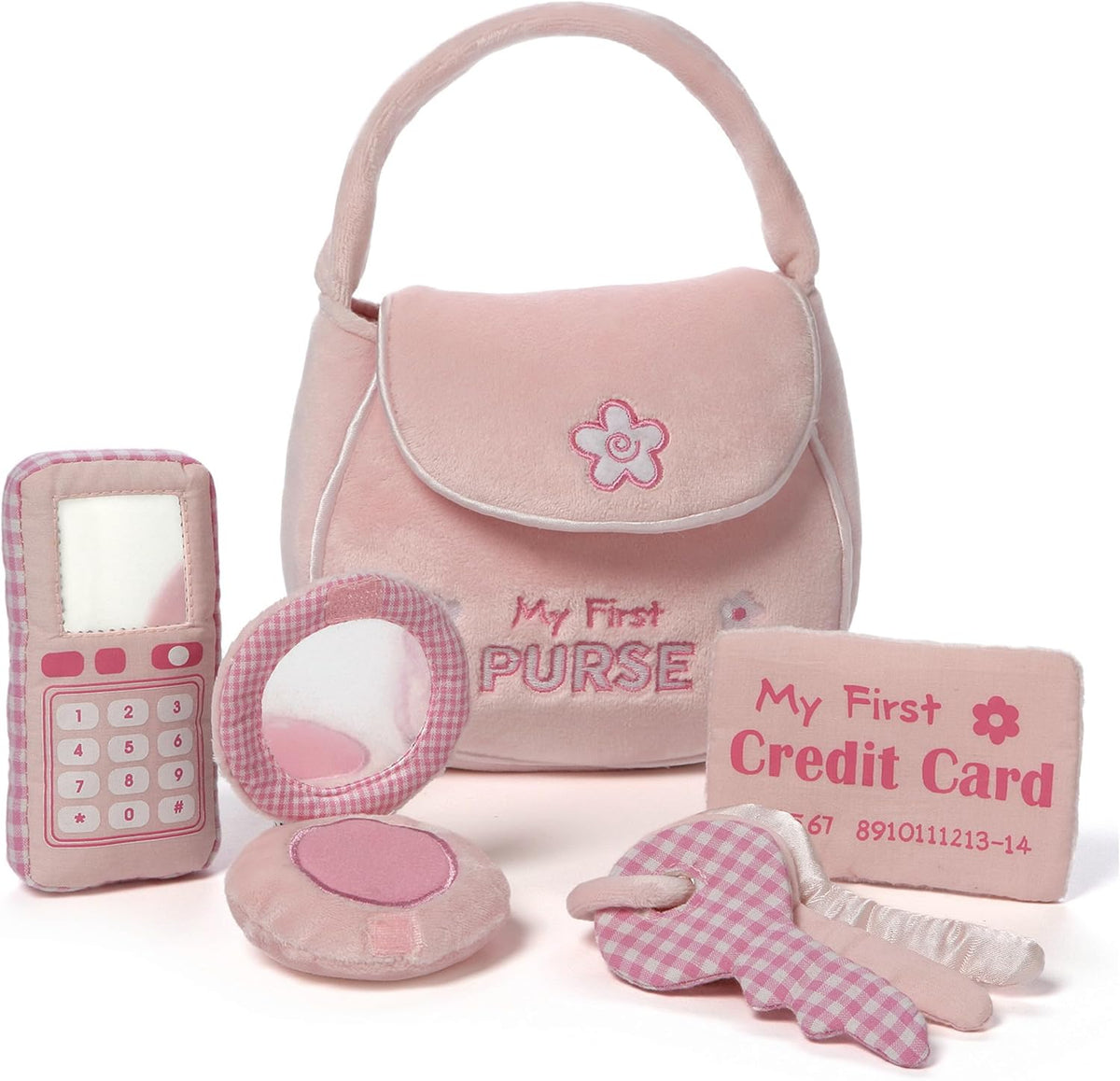 Baby My First Purse 5-Piece Sensory Plush Toy- Mi primera cartera