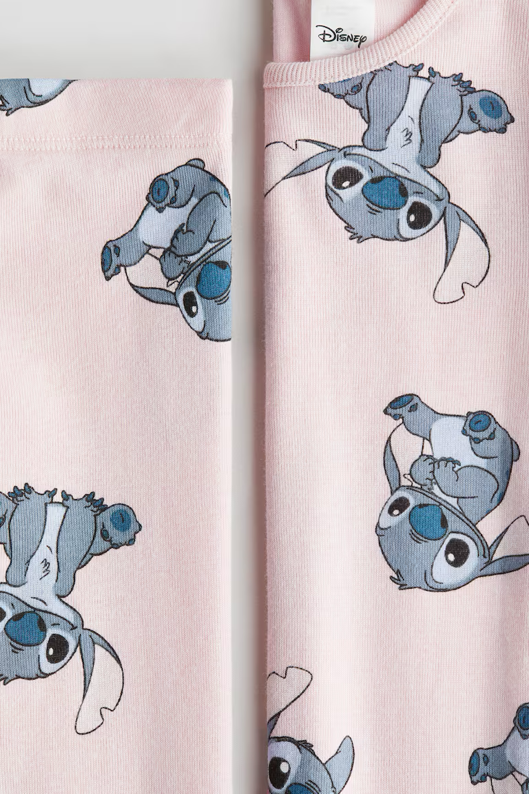 HM STITCH SNUG FIT COTTON JERSEY PAJAMAS