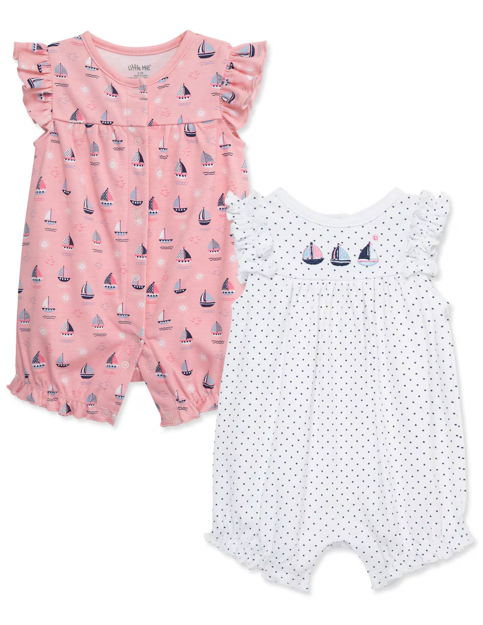 Little Me 2pc Rompers Barquitos ⛵️