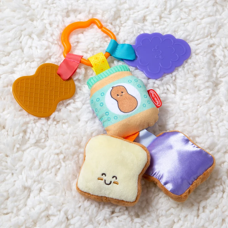 Melissa & Doug, Infant Toy, Multi-Sensory PB&J Clip-On Toy