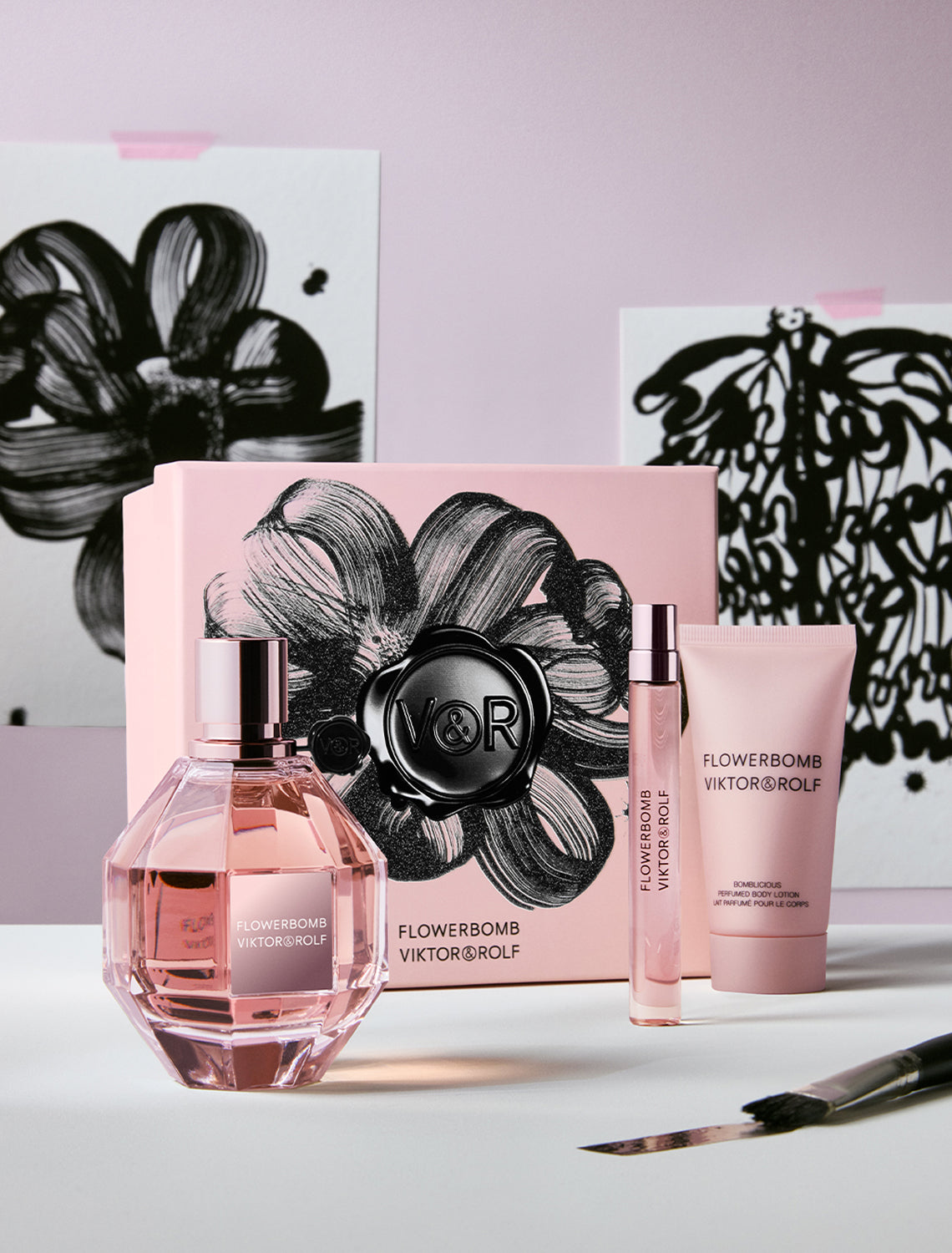 Viktor & Rolf Flowerbomb 3-Piece Eau De Parfum Gift Set with Body Lotion