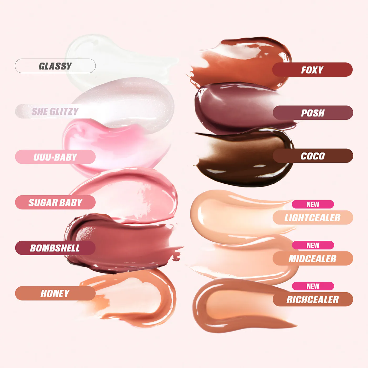 HUDA BEAUTY Faux Filler Shiny Non-Sticky Lip Gloss
