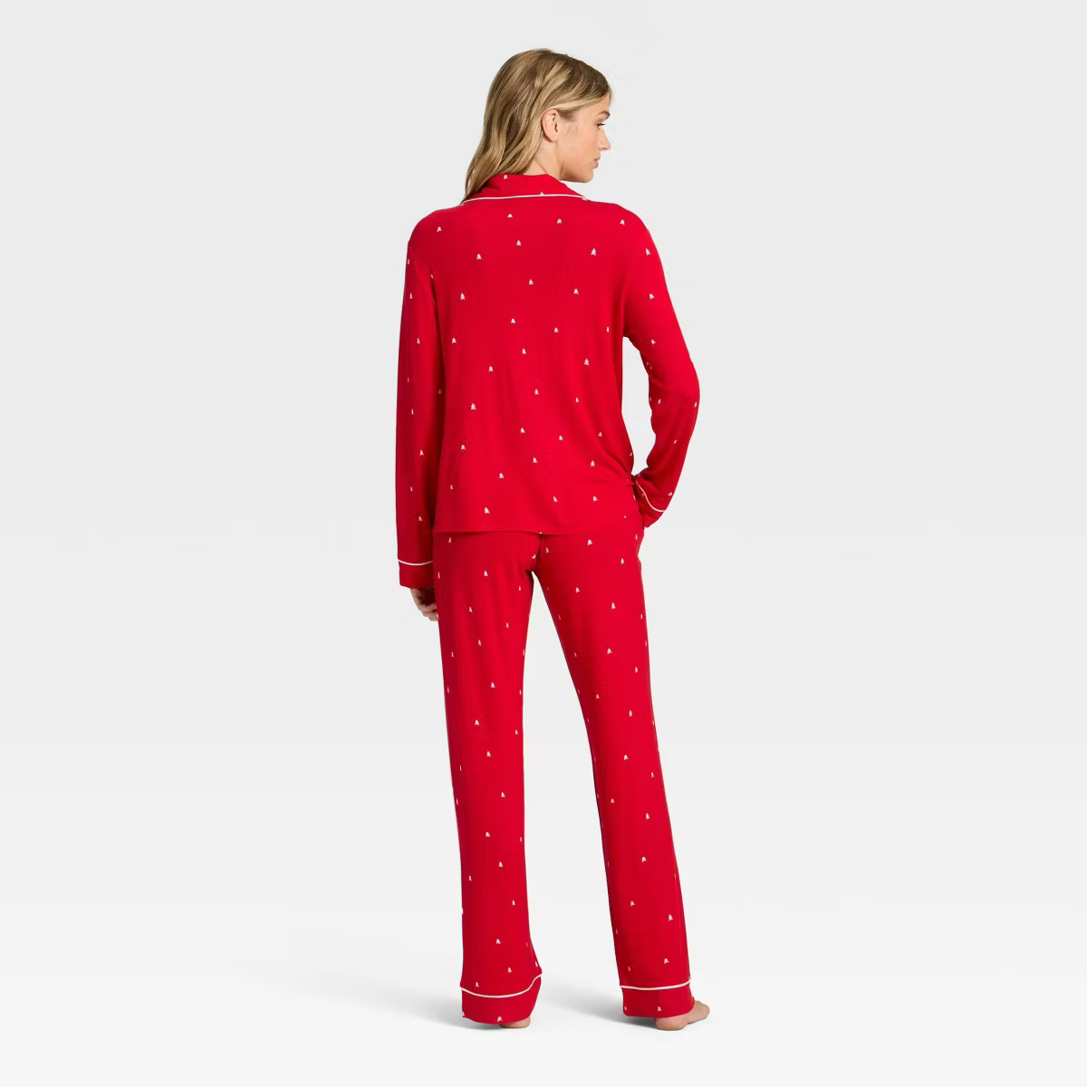 Pijama Roja con Arbolitos
