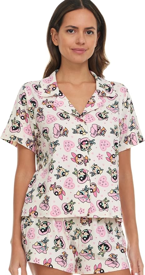 Pijama de Short Chicas Superpoderosas 💚🩷🩵