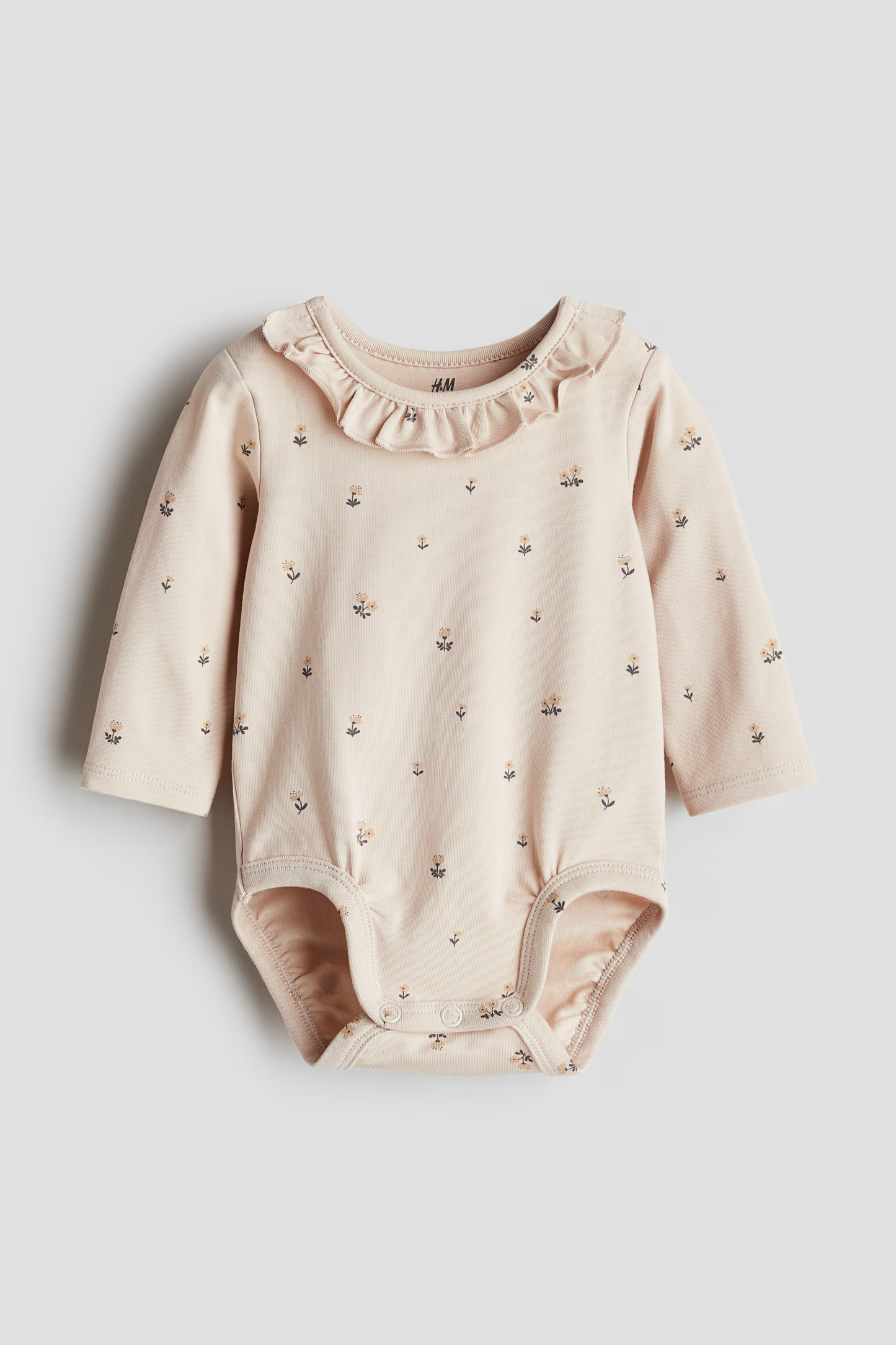 HM COTTON BODYSUIT WITH RUFFLE COLLAR