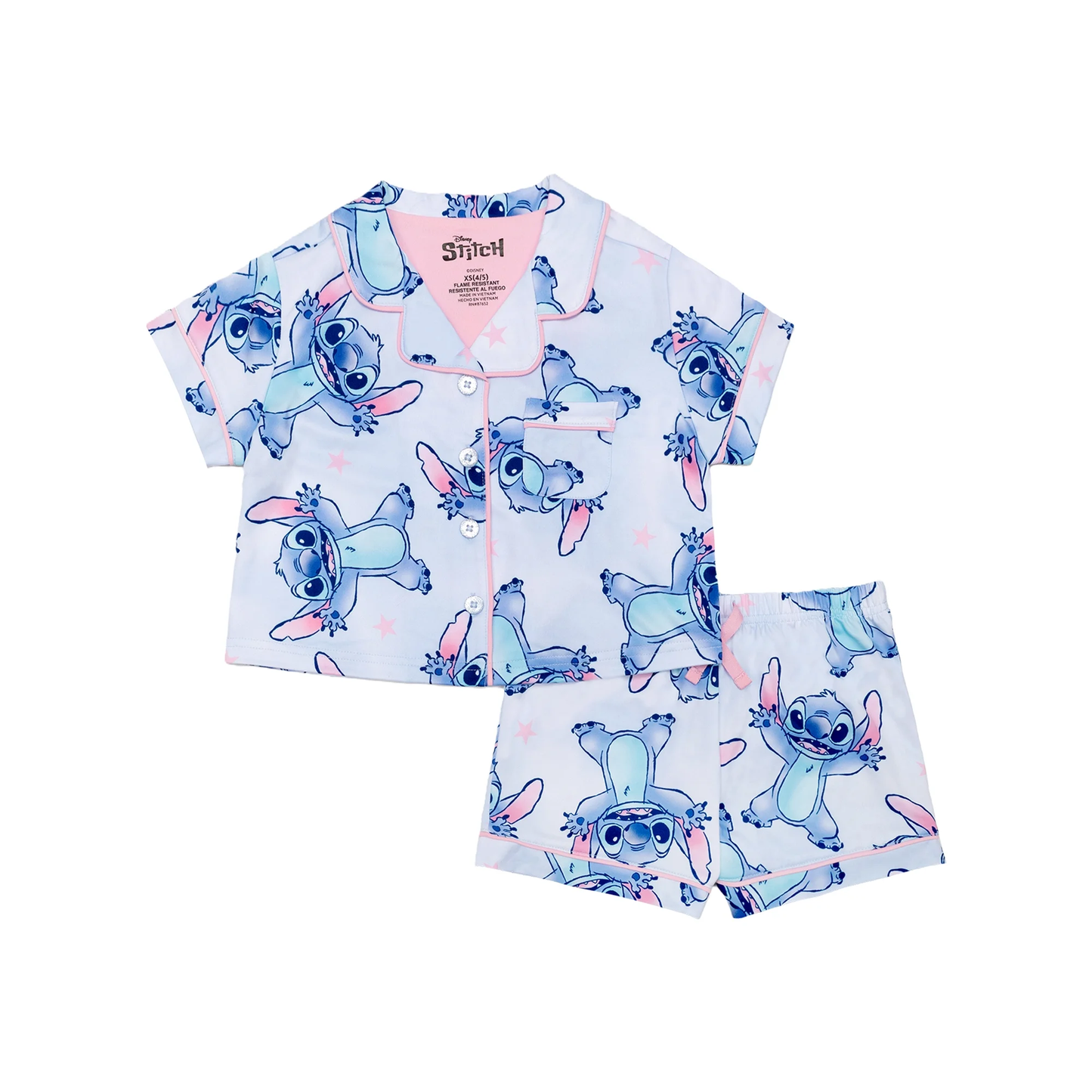 Stitch Pijama de Short de Niñas