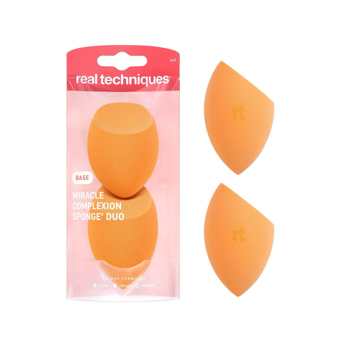 Real Techniques Sponge + Miracle Complexion Sponge - Orange - 2ct