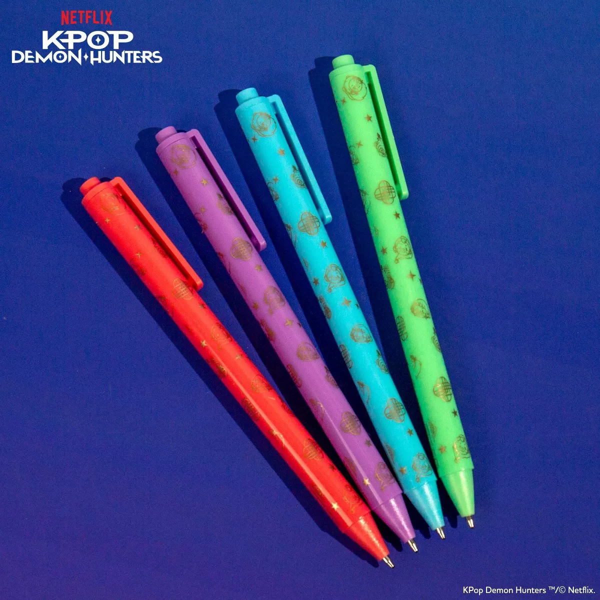 KPop Demon Hunters 4ct Ballpoint Pens Fine Point Black Ink