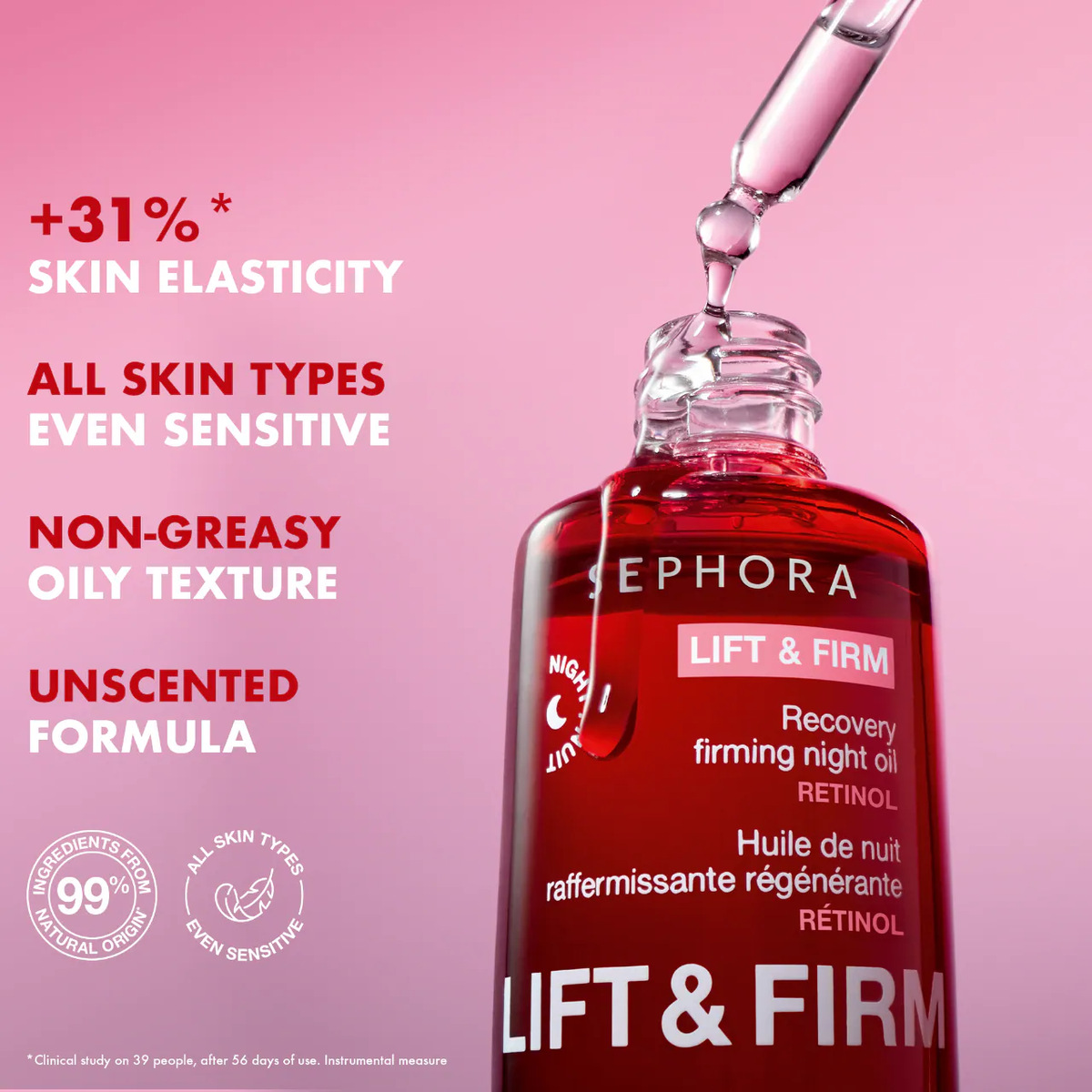 SEPHORA COLLECTION Lift & Firm - Recovery Firming Night Oil with Retinol