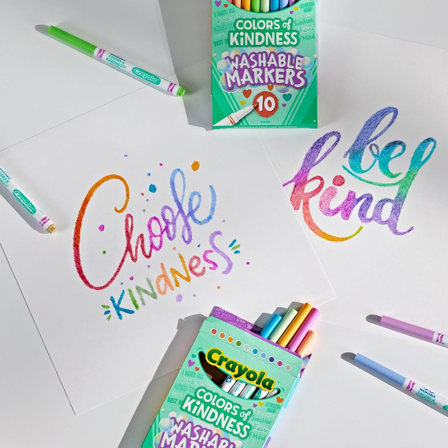 CRAYOLA Colours of Kindness Washable Fine Line Markers (Pack of 10)