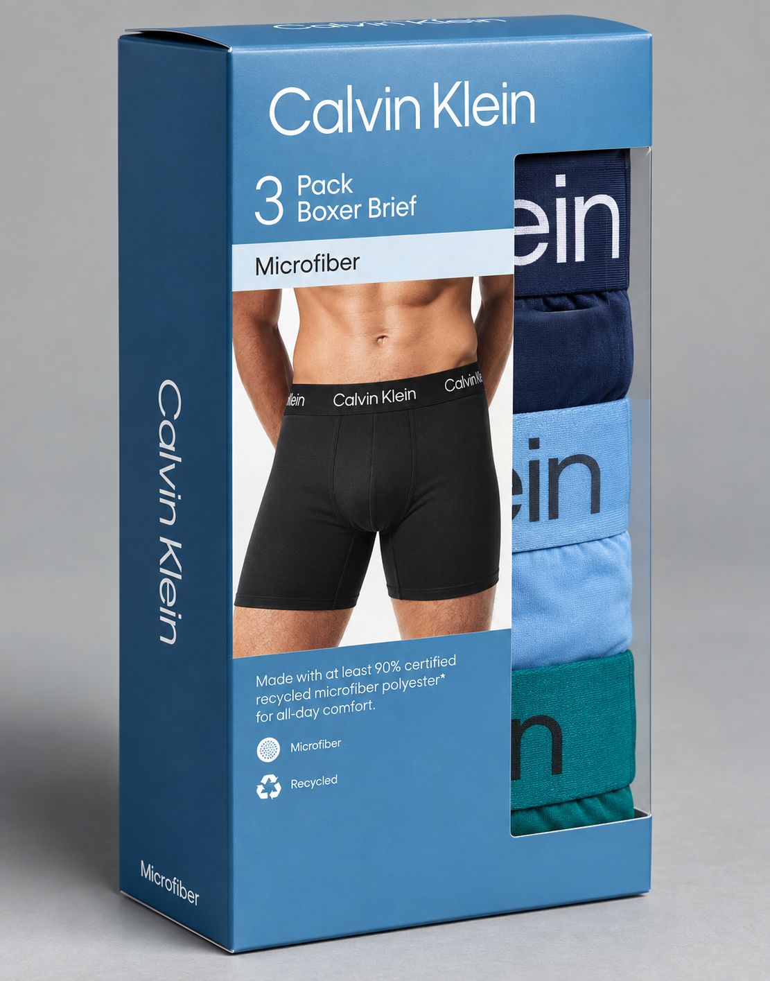 Boxer Calvin Klein 3pk Azul, Celeste y verde