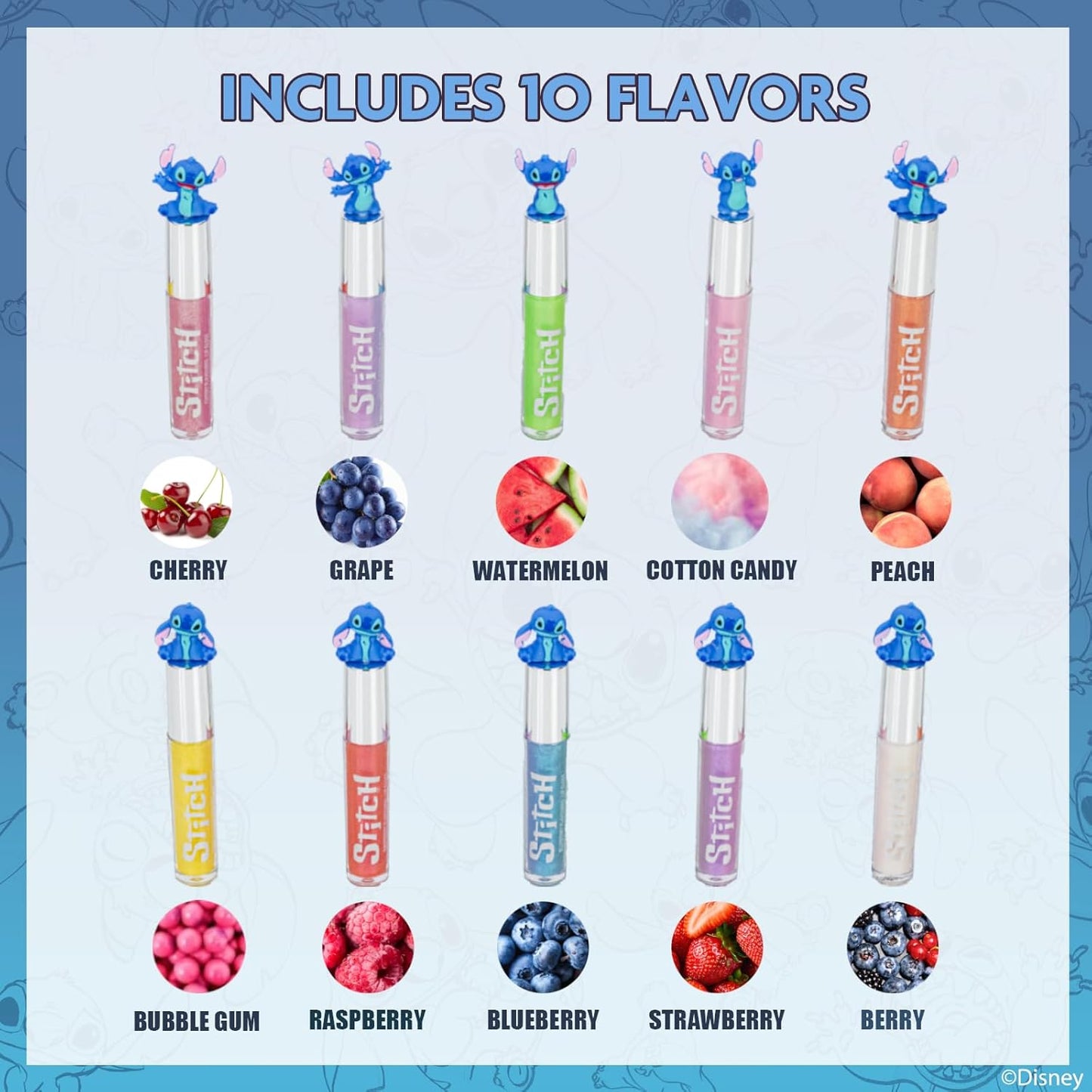 Labiales de Stitch 10pk