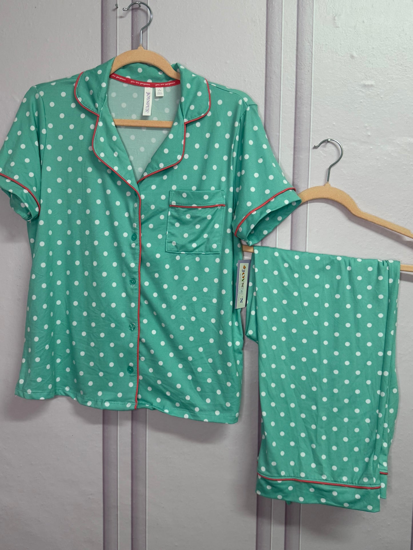 Mint & White Dots Pijama