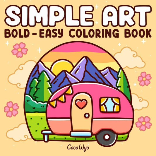 Simple Art Bold-Easy Coloring Book