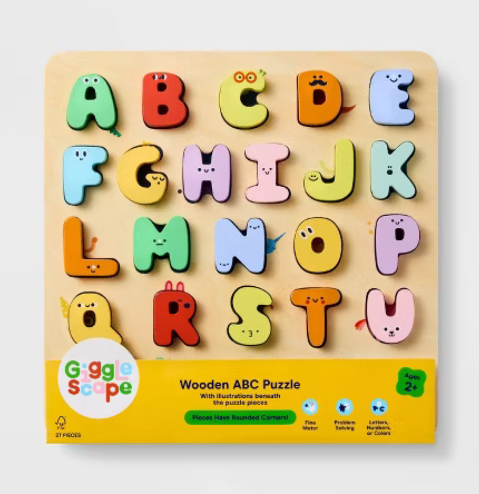 GiggleScape Wooden ABC Puzzle 🧩