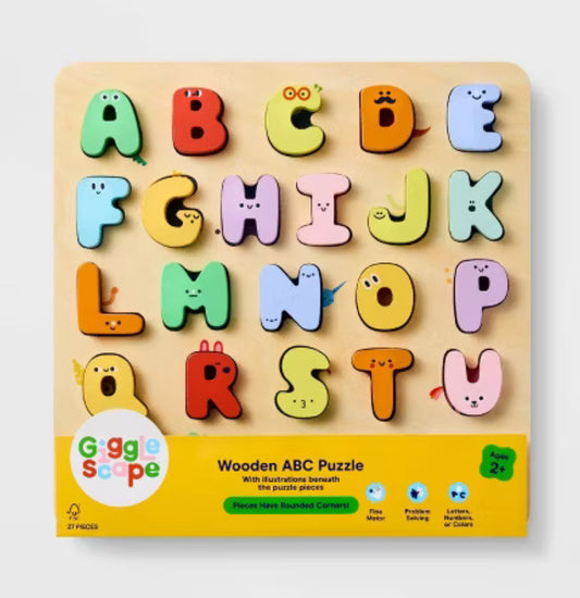 GiggleScape Wooden ABC Puzzle 🧩