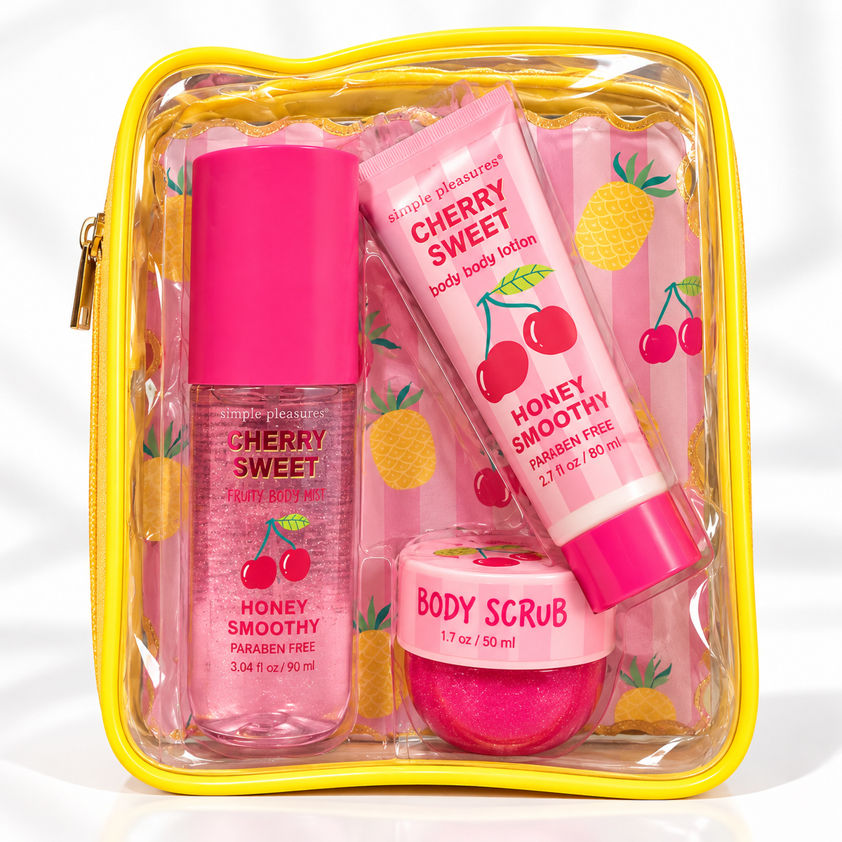 Set Cherry Sweet Mist, scrub y Crema