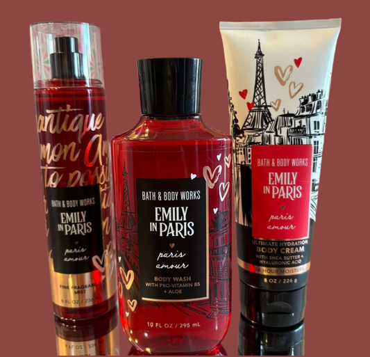 Set Emily in Paris 🥰 Paris Amour 3pcs Bath&BodyWorks