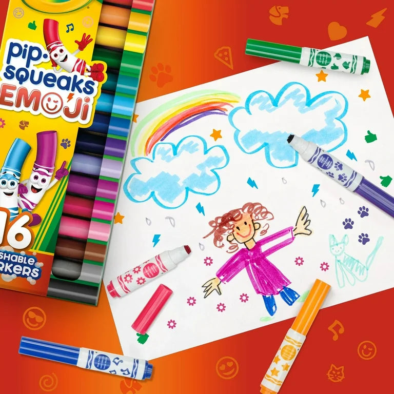 Crayola Pip Squeaks Emoji 16ct Stamper Markers
