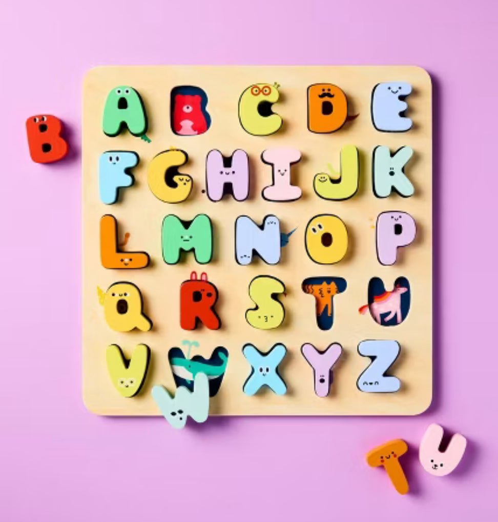 GiggleScape Wooden ABC Puzzle 🧩