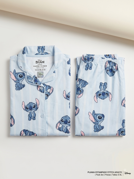Pijama Stitch Manga Larga