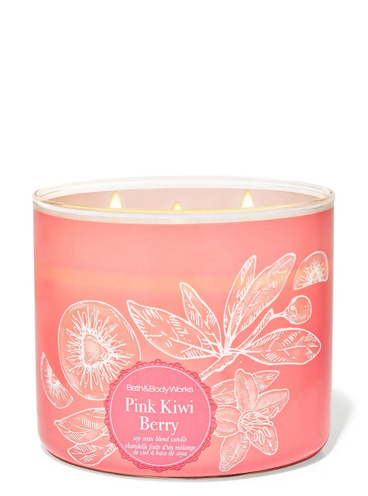 Vela de 3 Mechas Pink Kiwi Berry