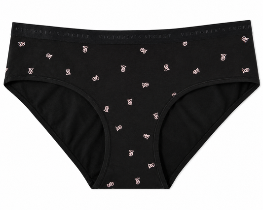 Pantie Victoria's Secret Negro con Logos