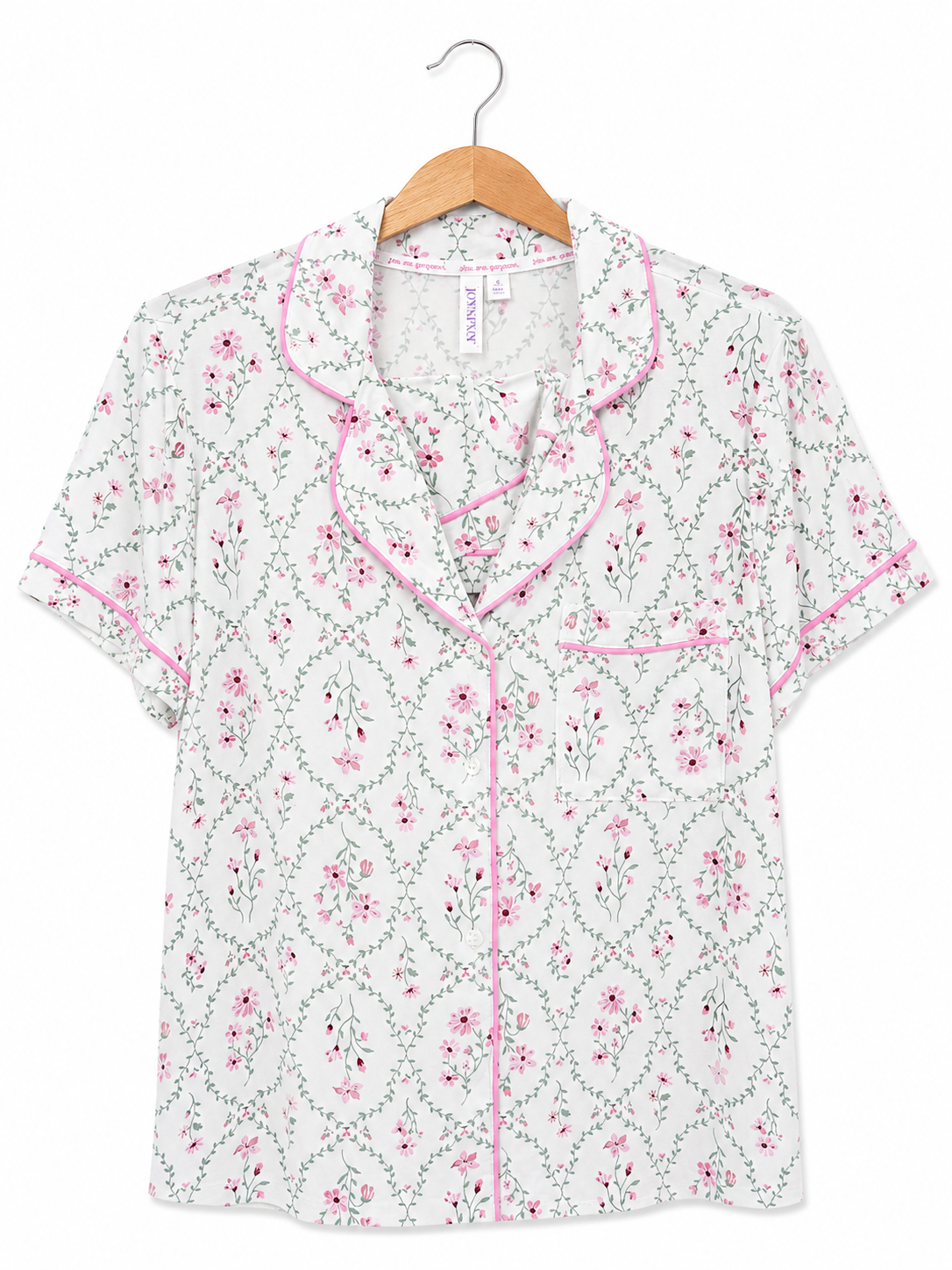 Pijama de Short Flores Rosadas