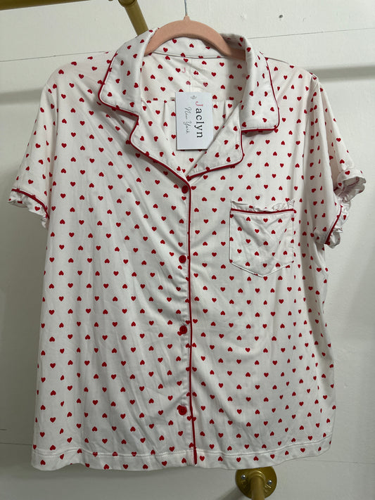 Pijama Blanca de Corazones ♥️