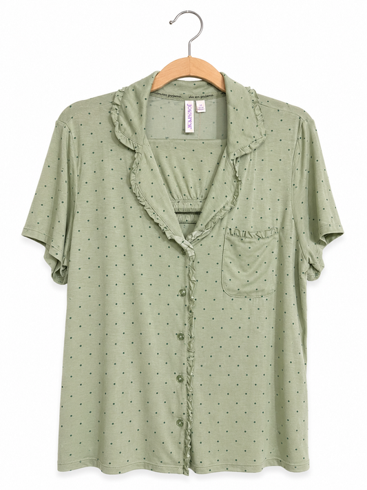 Pijama de Short Verde y Puntos