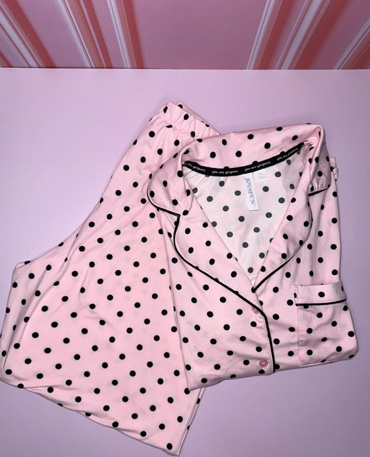 Pijama Black Dots⚫️ Rosada🩷🎀