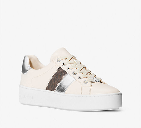 ✨Michael Kors Poppy Metallic and Signature Logo Stripe Sneaker✨