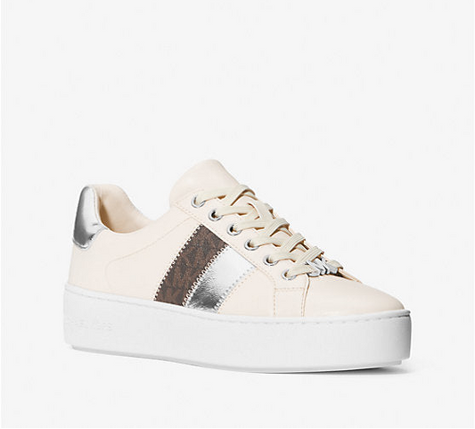 ✨Michael Kors Poppy Metallic and Signature Logo Stripe Sneaker✨