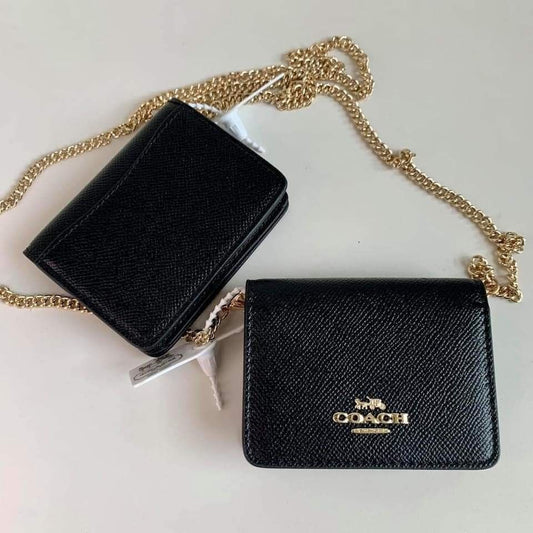 Coach💕 Mini Wallet on a Chain🤩 black