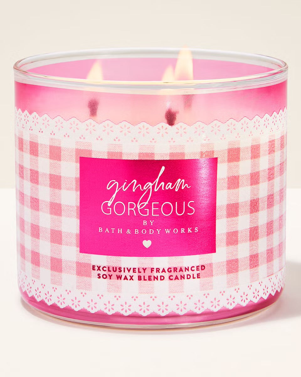 Vela 3 mechas gingham gorgeous