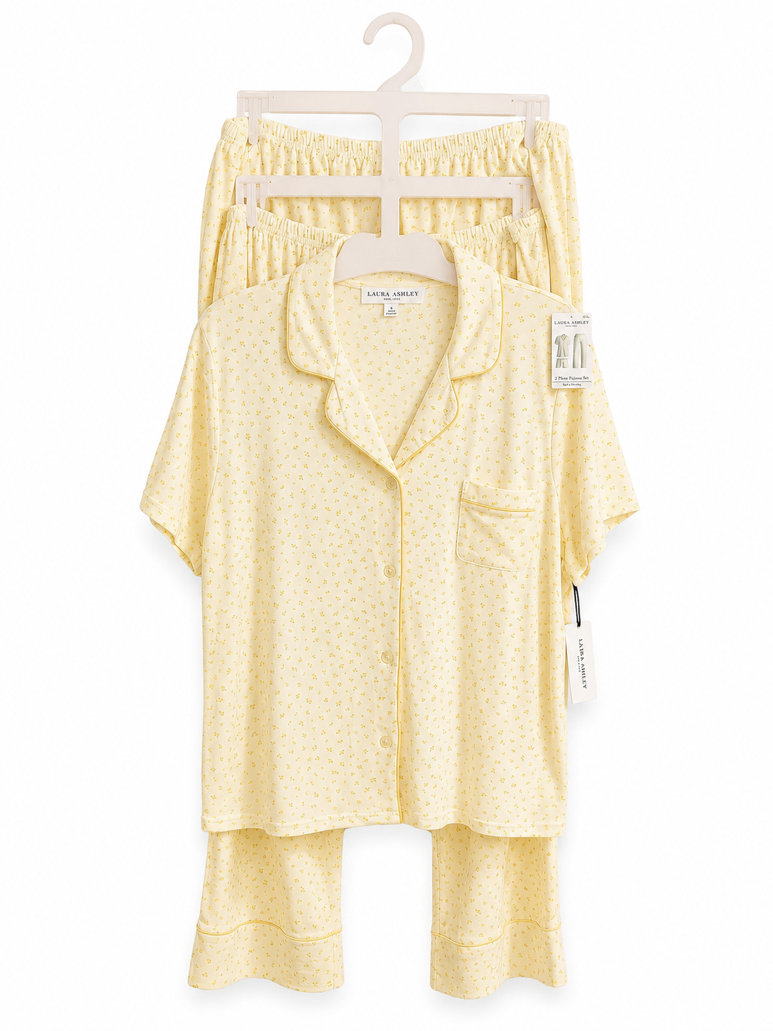 Pijama 3 piezas Laura Ashley (short & pantalón)