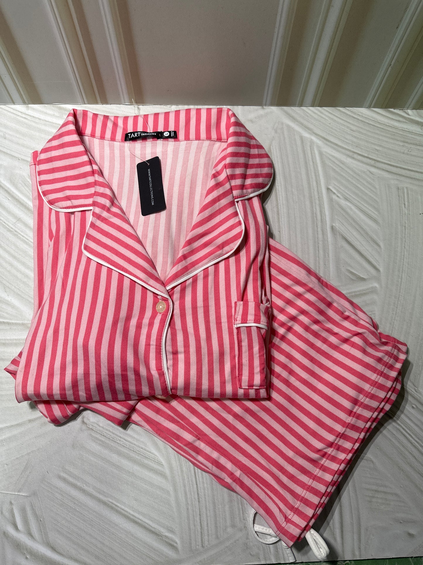 Pijama Rayada Rosada