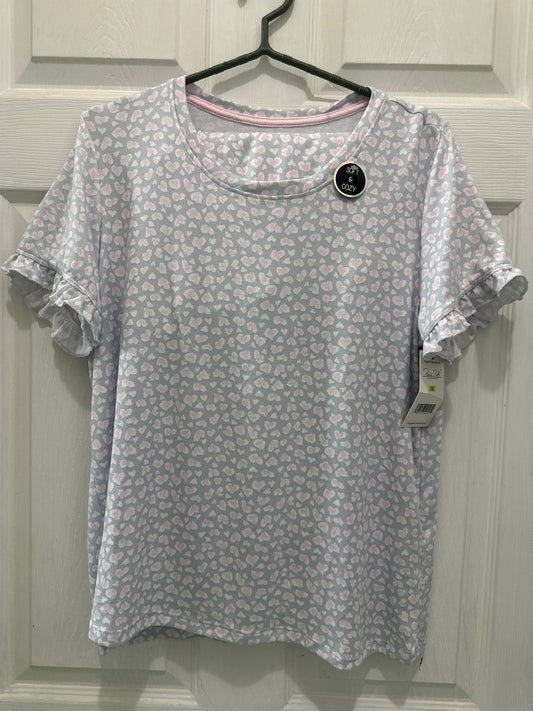 Pijama de Short Gris Corazones Rosados