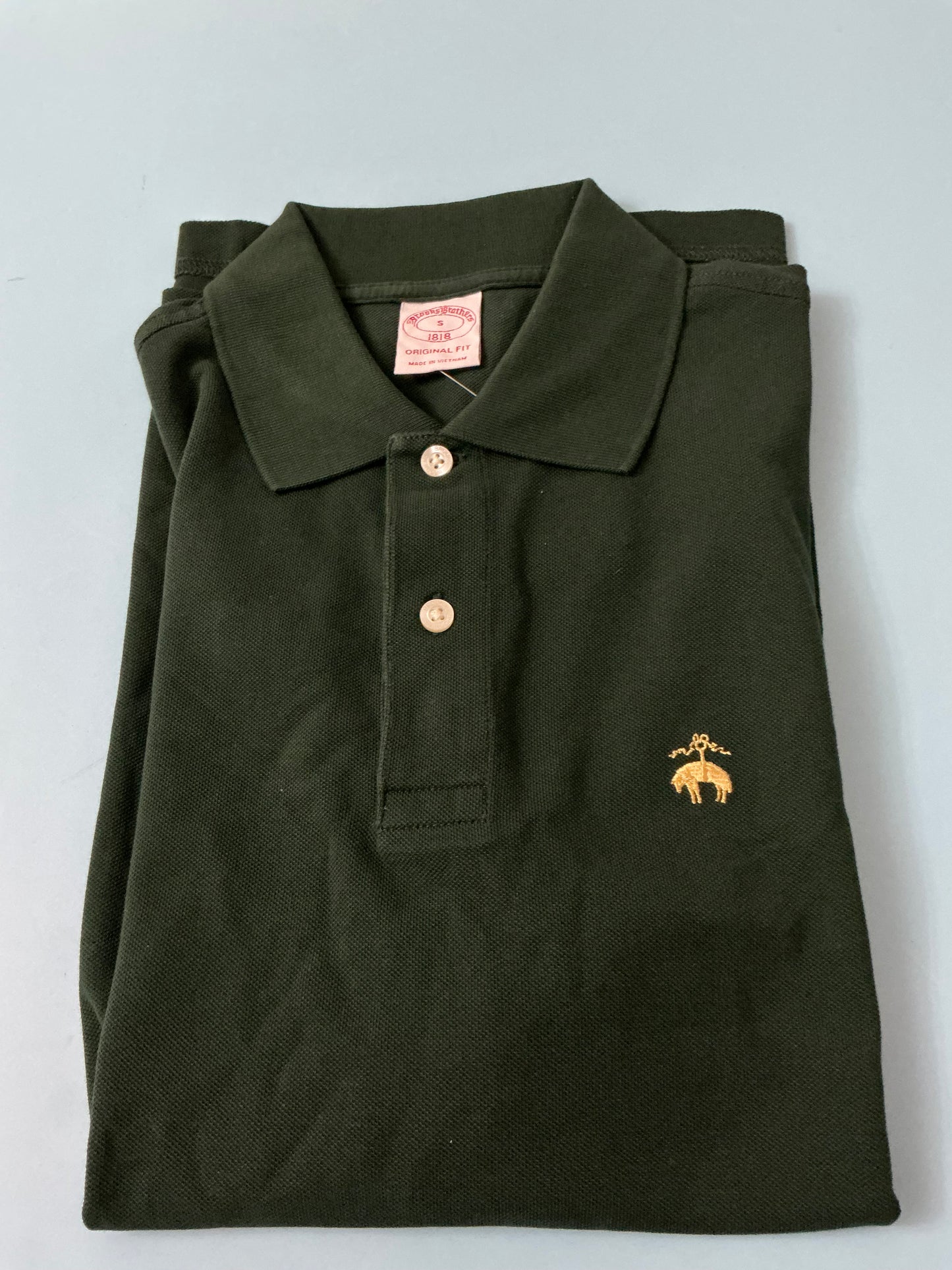 Camisa tipo polo Brooks Brothers verde oscuro