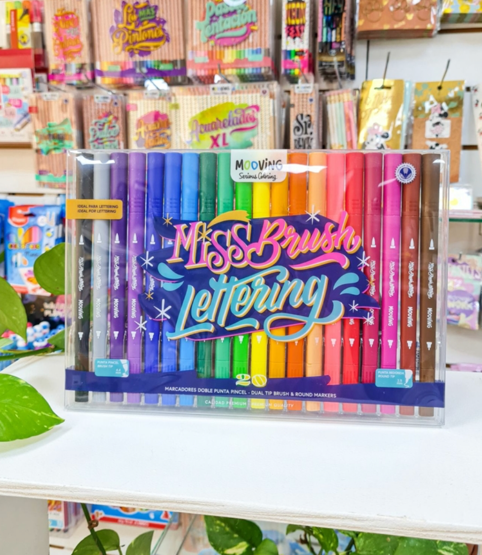 MARCADORES MISS BRUSH LETTERING x20 MOOVING