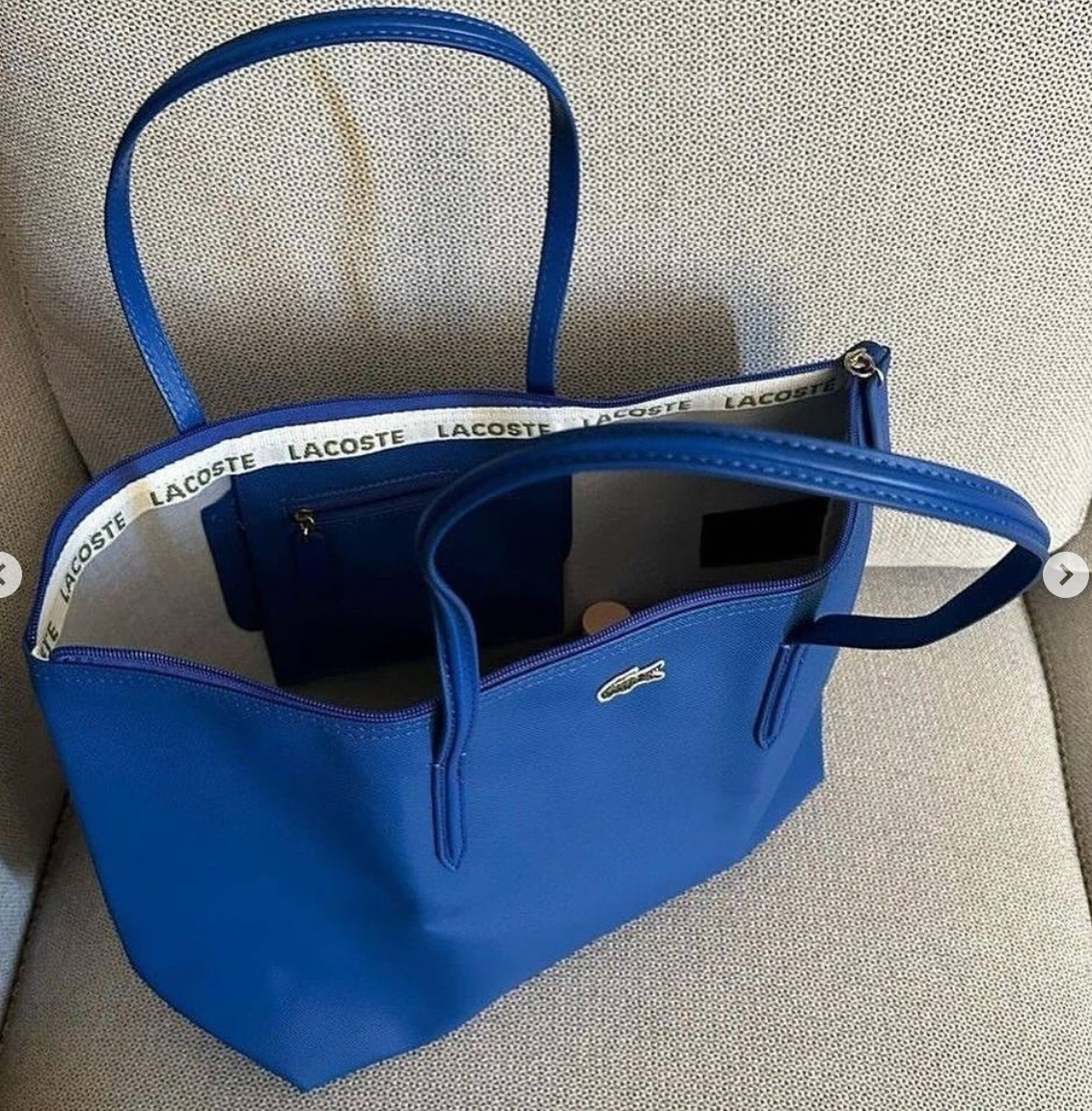 Cartera Lacoste Azul Royal Large