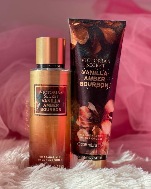 Set de 2 piezas de Victoria secret vainilla amber bourbon