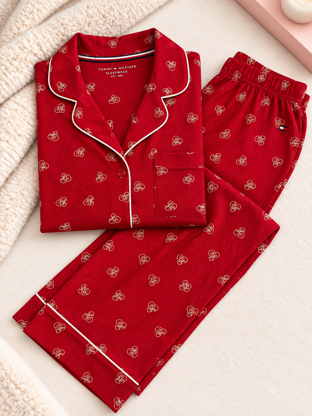 Pijama de Pantalón Tommy Hilfiger Roja