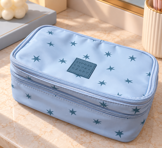 Cosmetiquera Azul de Estrellas